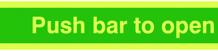 FX05645L - 75x600mm Push Bar To Open - Nite Glo Self Adhesive