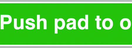FX05738R - 50x250mm Push Pad To Open - Rigid