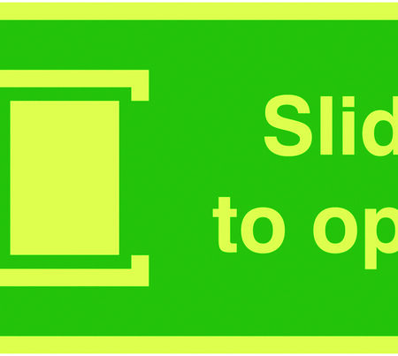 FX07003L - 100x200mm Slide To Open Left - Nite Glo Self Adhesive