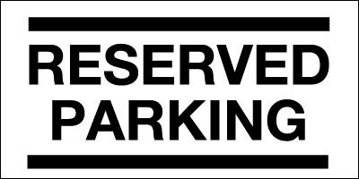 G19B/R - 150x330mm Reserved Parking - Rigid
