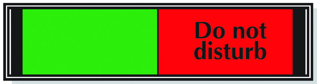G6DB/DD - 50x200mm Do not disturb slider sign