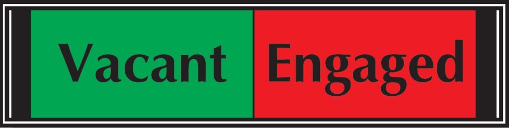 G6DB/VE - 50x200 Vacant/engaged slider sign