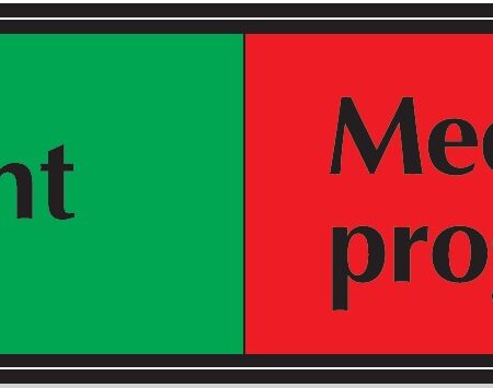 G6DB/VP - 50x200mm Vacant / Meeting in progress slider sign