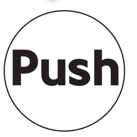 GDC12S - 100mm dia Push - Black on silver