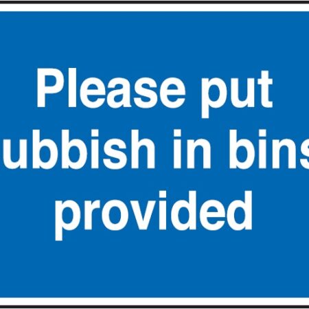 GL20/R - 300x400mm Please put rubbish in bins provided - Rigid