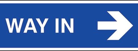 GL37/R - 150x450mm Way in arrow right - Rigid