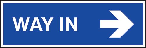 GL37/R - 150x450mm Way in arrow right - Rigid