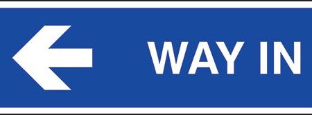 GL38/R - 150x450mm Way in arrow left - Rigid