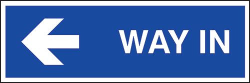 GL38/R - 150x450mm Way in arrow left - Rigid