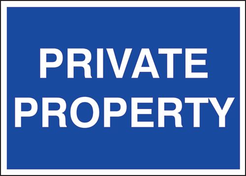 GL54B/R - 300x400mm Private Property - Rigid