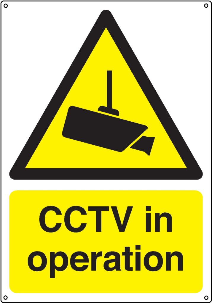GN00720A - 250x200mm CCTV In Operation - Aluminium
