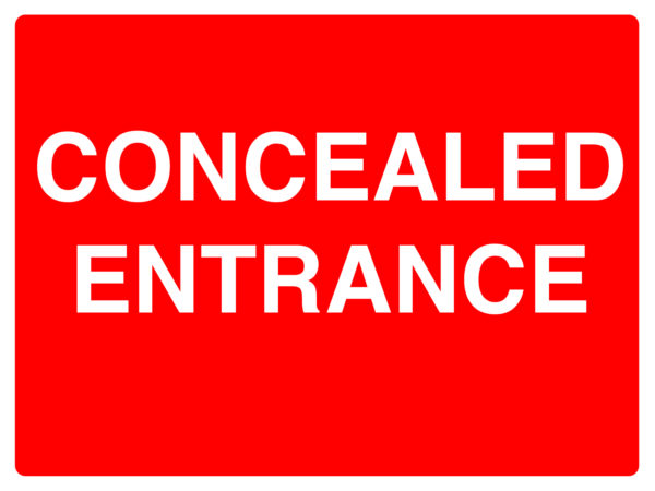 GSC12 - 450x600mm Concealed Entrance stanchion sign