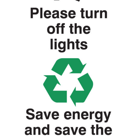GSE03A/R - 100x75mm Please turn off the lights Rigid