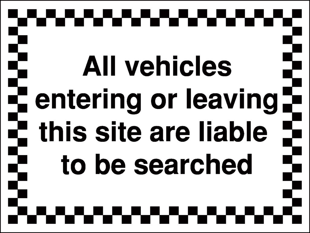 GS042AMRP - 450x600mm All vehicles entering or leaving this site - Rigid