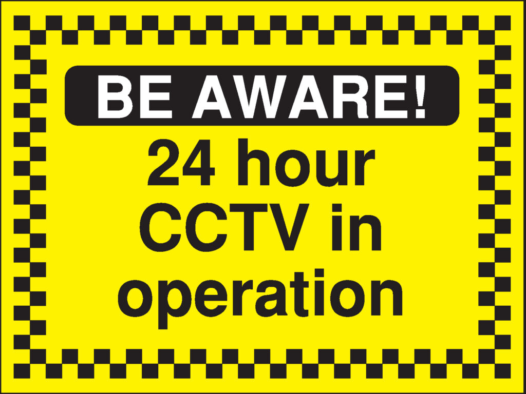 GS052AMRP - 450x600mm Be Aware 24 hour CCTV in operation - Rigid