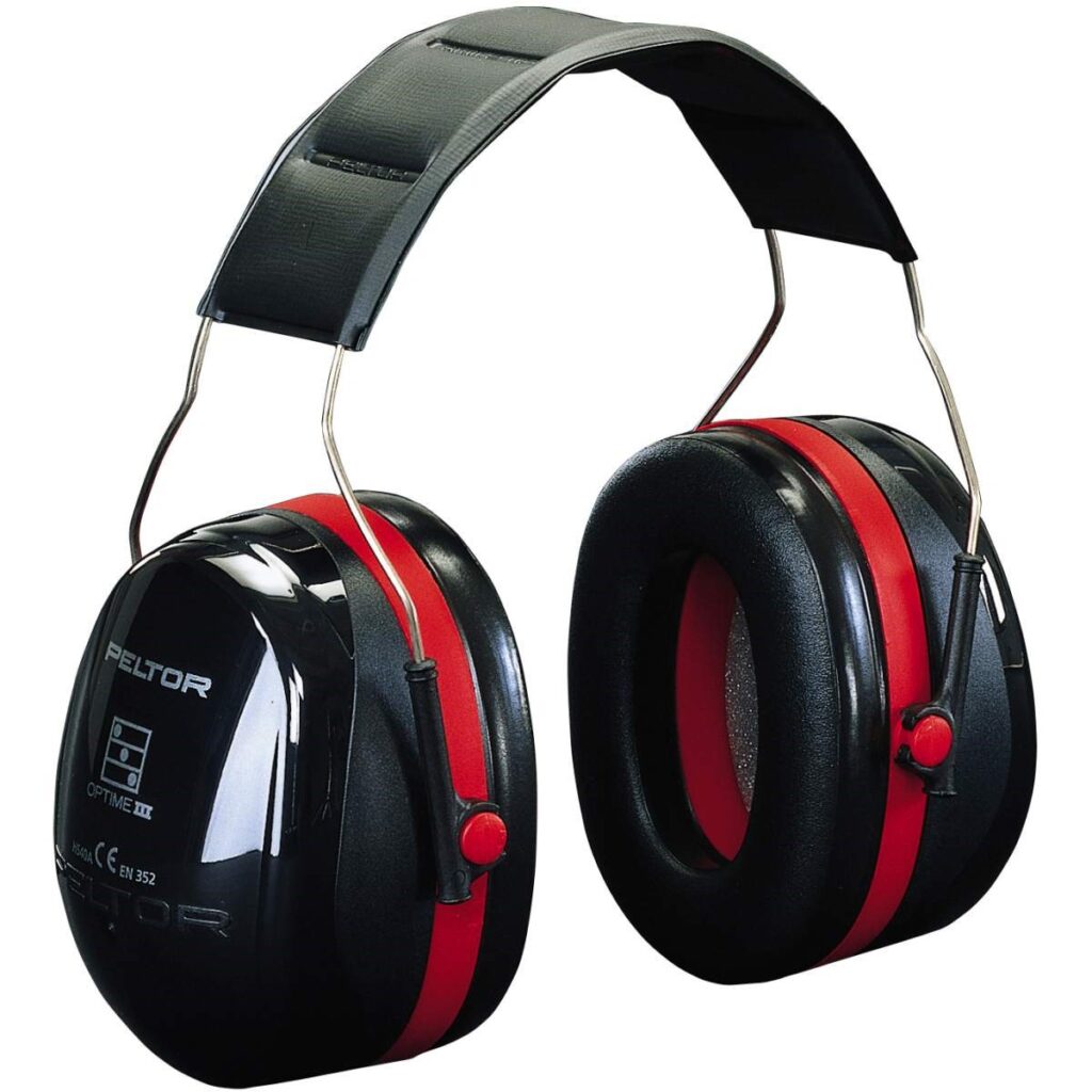 3M™- H540A PELTOR Optime III Earmuffs Red Black
