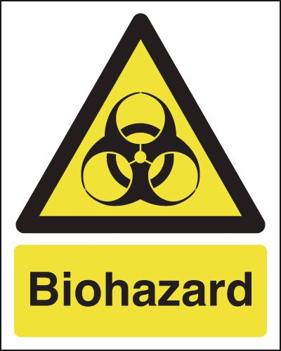 HA00249R - 420x297mm Biohazard - Rigid