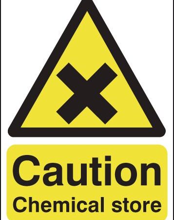 HA01949R - 420x297mm Caution Chemical Store - Rigid