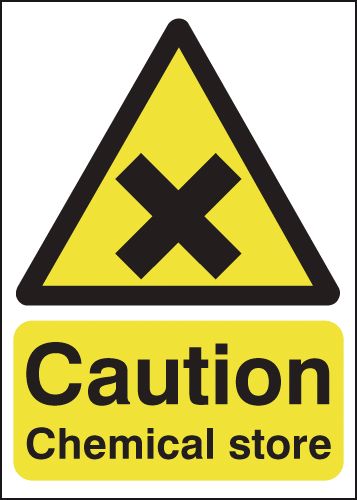 HA01949R - 420x297mm Caution Chemical Store - Rigid