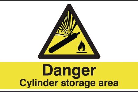 HA02329R - 300x500mm Danger Cylinder Storage Area - Rigid