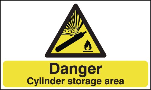 HA02329R - 300x500mm Danger Cylinder Storage Area - Rigid