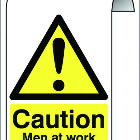HA04753H - 500X300mm Caution Men at work Roll Top Sign
