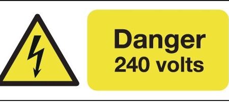 HA07919R - 100x250mm Danger 240 Volts - Rigid