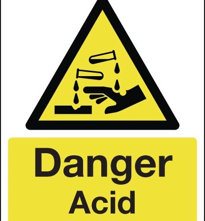 HA08549R - 420x297mm Danger Acid - Rigid