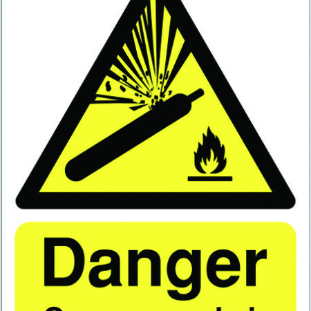 HA10051R - 210x148mm Danger Compressed Air - Rigid