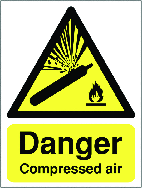 HA10049R - 420x297mm Danger Compressed Air - Rigid