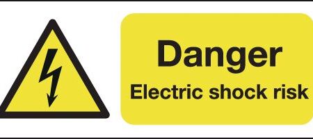 HA10719R - 100x250mm Danger Electric Shock Risk - Rigid