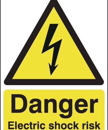 HA10733P - 400x300mm Danger Electric Shock Risk - Polycarbonate
