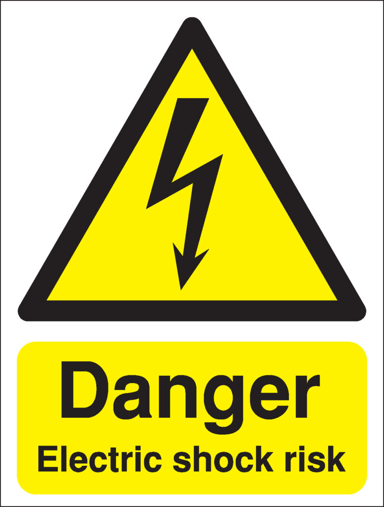 HA10733Q - 400x300mm Danger Electric shock risk Reflective sign
