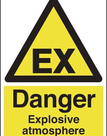 HA11550R - 297x210mm Danger Explosive Atmosphere - Rigid