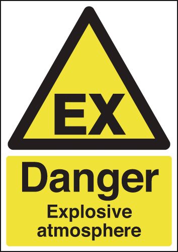 HA11550R - 297x210mm Danger Explosive Atmosphere - Rigid