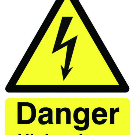 HA12633P - 400x300mm Danger High Voltage - Polycarbonate