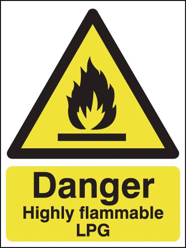 HA13351R - 210x148mm Danger Highly Flammable LPG - Rigid