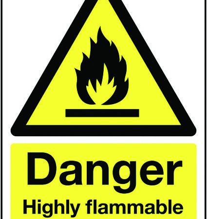 HA13549R - 420x297mm Danger Highly Flammable Store - Rigid