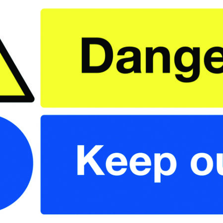 HA13829A - 300x500mm Danger Keep Out - Aluminium