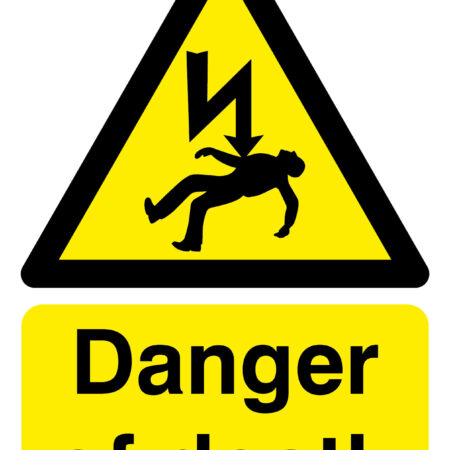 HA15050R - 297x210mm Danger Of Death - Rigid