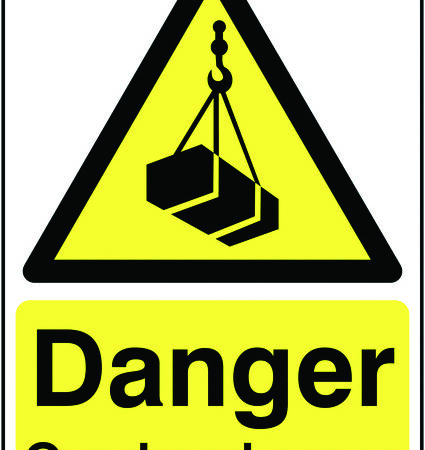 HA15249R - 420x297mm Danger Overhead Crane - Rigid