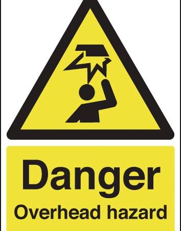 HA15349R - 420x297mm Danger Overhead Hazard - Rigid