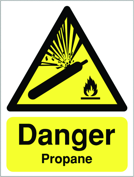 HA15751R - 210x148mm Danger Propane - Rigid