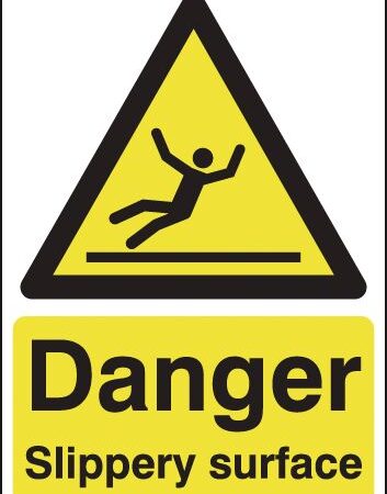 HA16449R - 420x297mm Danger Slippery Surface - Rigid