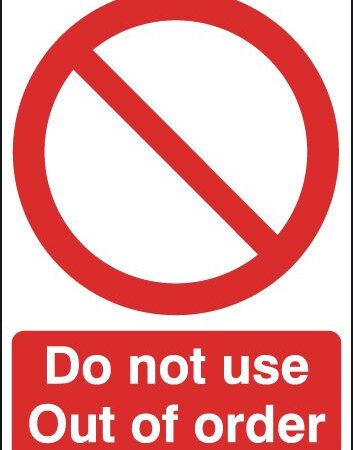 HA18050R - 297x210mm Do Not Use Out of Order - Rigid