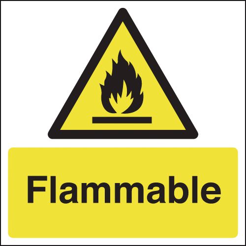 HA18608S - 150x150mm Flammable - Self Adhesive