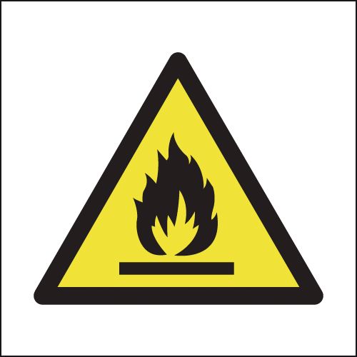 HA18708R - 150x150mm Flammable Symbol - Rigid
