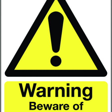 HA21333AB - 400x300mm Warning Beware of Moving Vehicles - Post Mounted Aluminium
