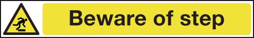 HA21442R - 60x400mm Beware of Step - Rigid
