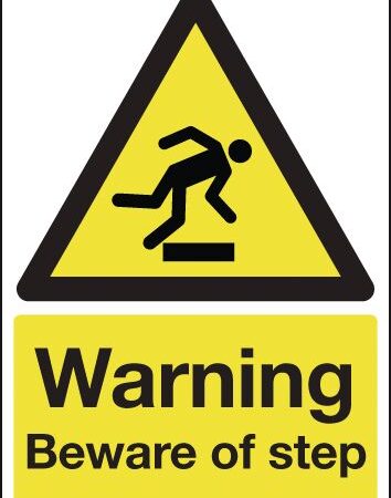 HA21449R - 420x297mm Warning Beware of Step - Rigid
